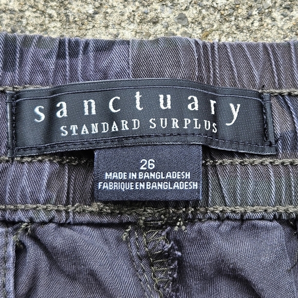 Sanctuary Blue Gray Camo Cargo Jogger Jumpsuit Casual Pants Women's Size 26 - Picture 5 of 14